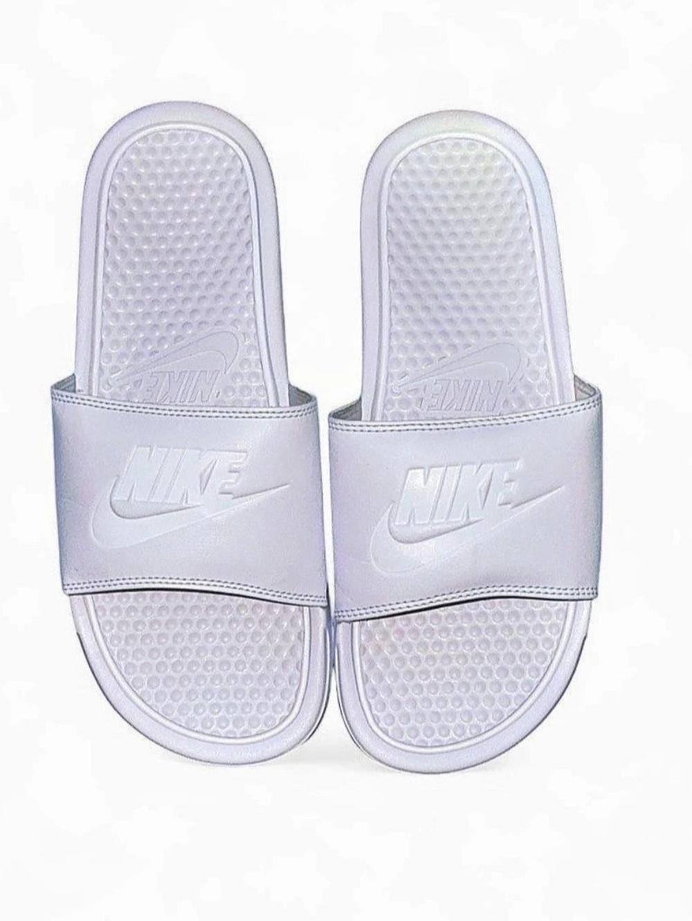 NIKE SLIDES- PURE WHITE **like new